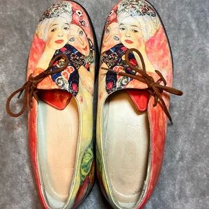 Icon Shoes Artist Gustav Klimt Women Friends Side Tie Womens 6 Men’s 4‎ Art Boho